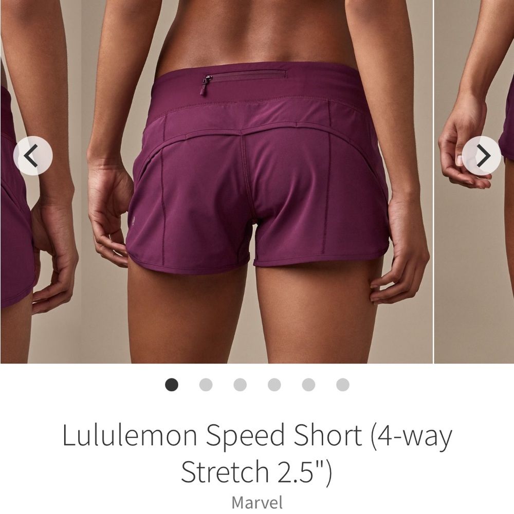 Lululemon Speed Short 2.5 inseam size 6